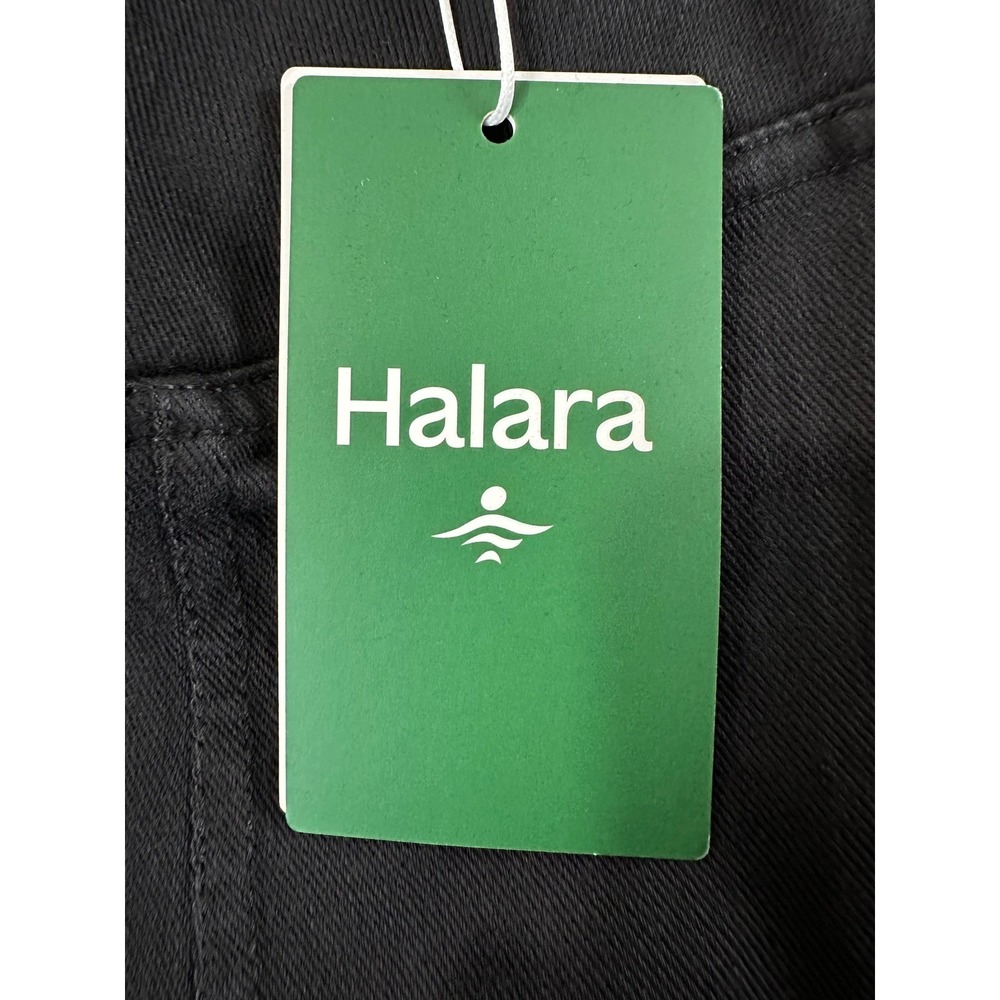 Halara Flex Denim Crossover Flare Pants Women's XLT Tall Black Athleisure NEW - Picture 2 of 13
